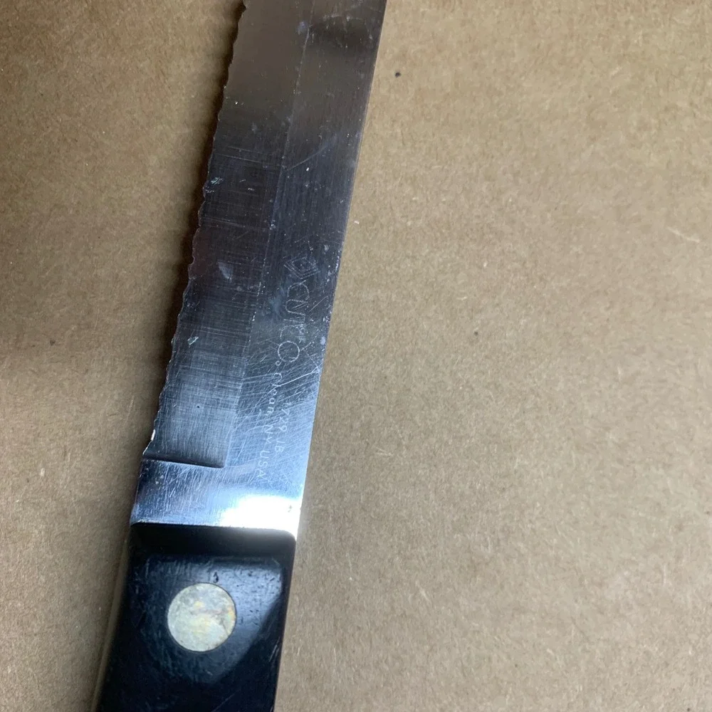 Cutco Knife Set 4 Piece 1725 Chef 1729 Serrated 1720 Paring Brown USA Made